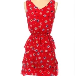 Xhilaration Red Floral Dress